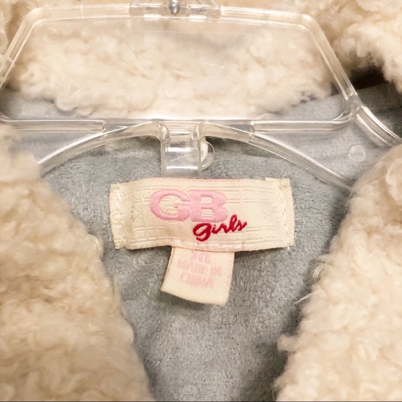 NWT GB Girls faux shearling moto/biker jacket - Picture 3 of 8